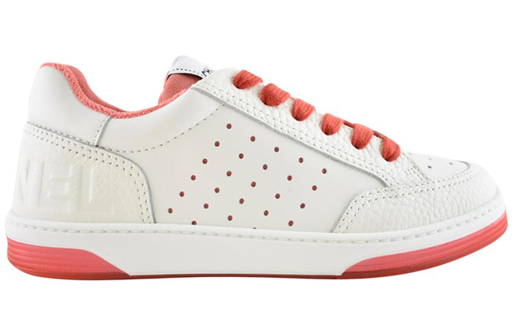 CHANEL 22P Collection Stylish Skateboarding Shoes Women's White Red