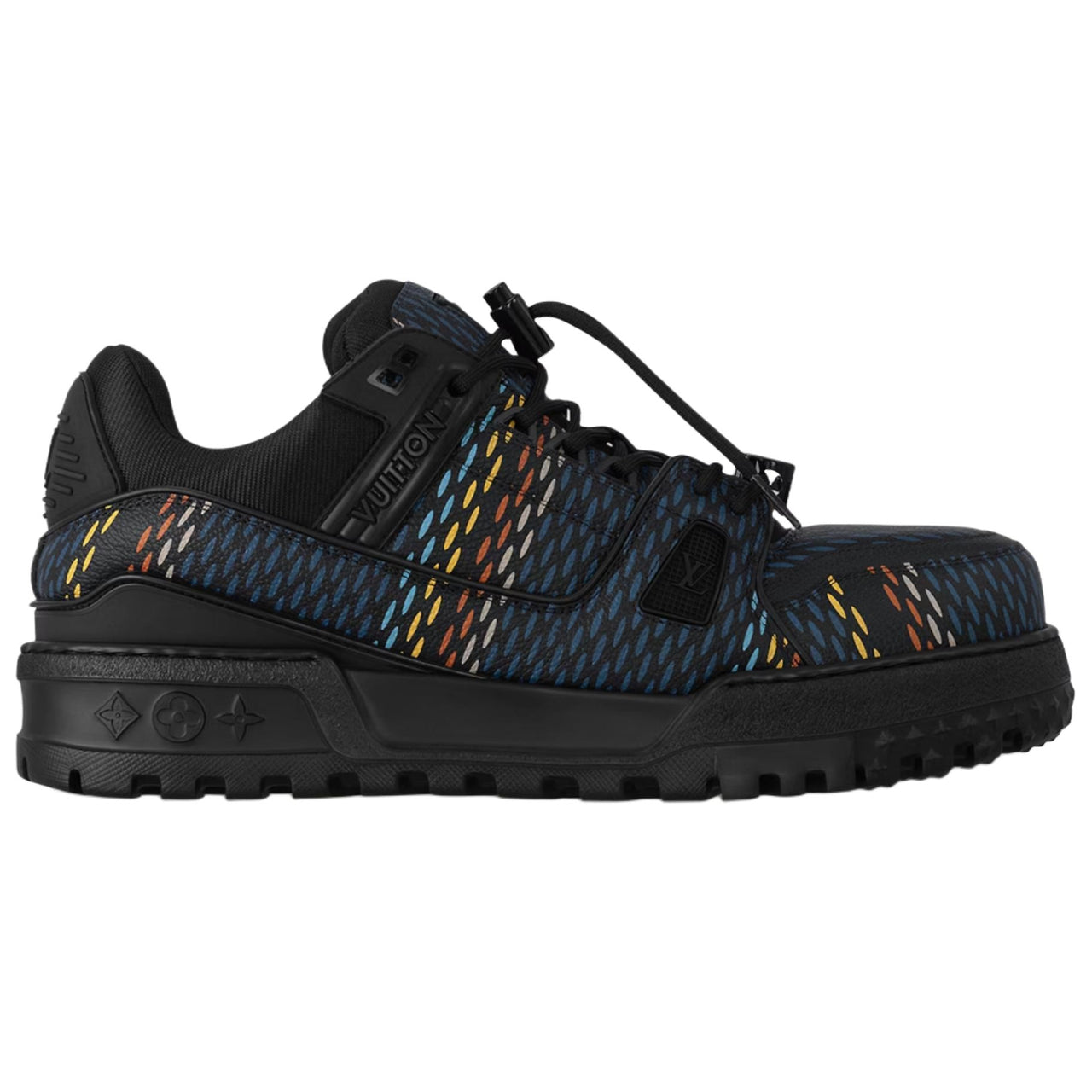 LOUIS VUITTON Trainer Low-Top Skateboard Shoes Men's Black