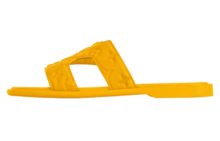 LOUIS VUITTON Oasis Rubber Sole Slide Slippers Men's Yellow
