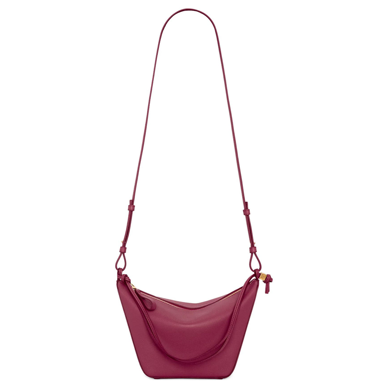 LOEWE Cow Leather Hobo Bag Handbag Shoulder Bag Women's Crimson