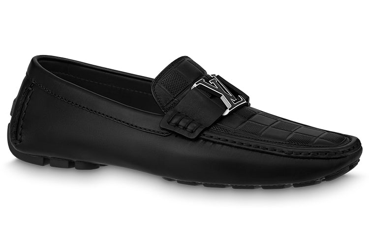 LOUIS VUITTON Monte Carlo Moccasin Shoes 'Black Plaid Top'