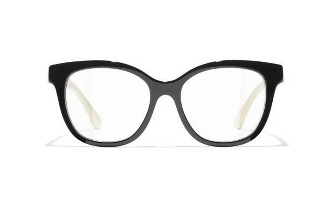 CHANEL Eyeglass Frames Women's Black