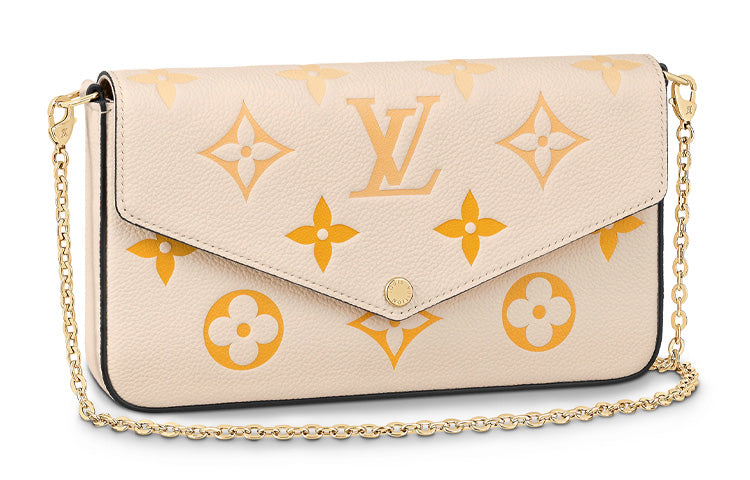 LOUIS VUITTON Felicie Pochette Monogram Empreinte Cream