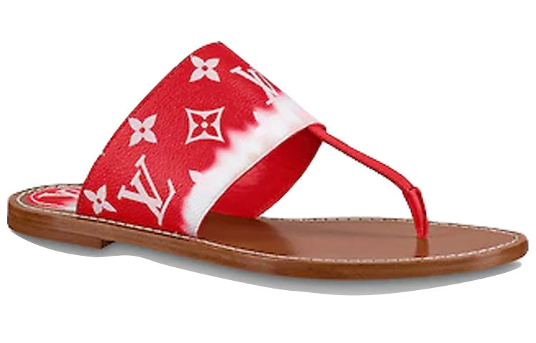 LOUIS VUITTON Palma Flip Flops Women's Red
