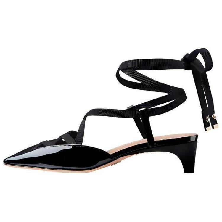 DIOR D Envol Chunky Heel High Heels 4cm Women's Black