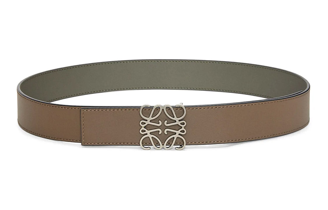 LOEWE Cow Leather Belts Men's Green Width 3.5cm
