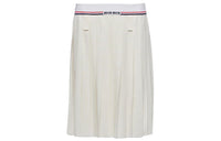 MIU MIU Logo Waistband Pleated Skirt