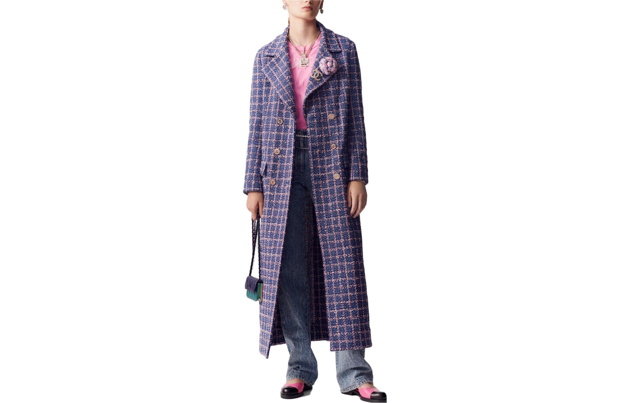 CHANEL SS23 Coat Women's Marine Blue