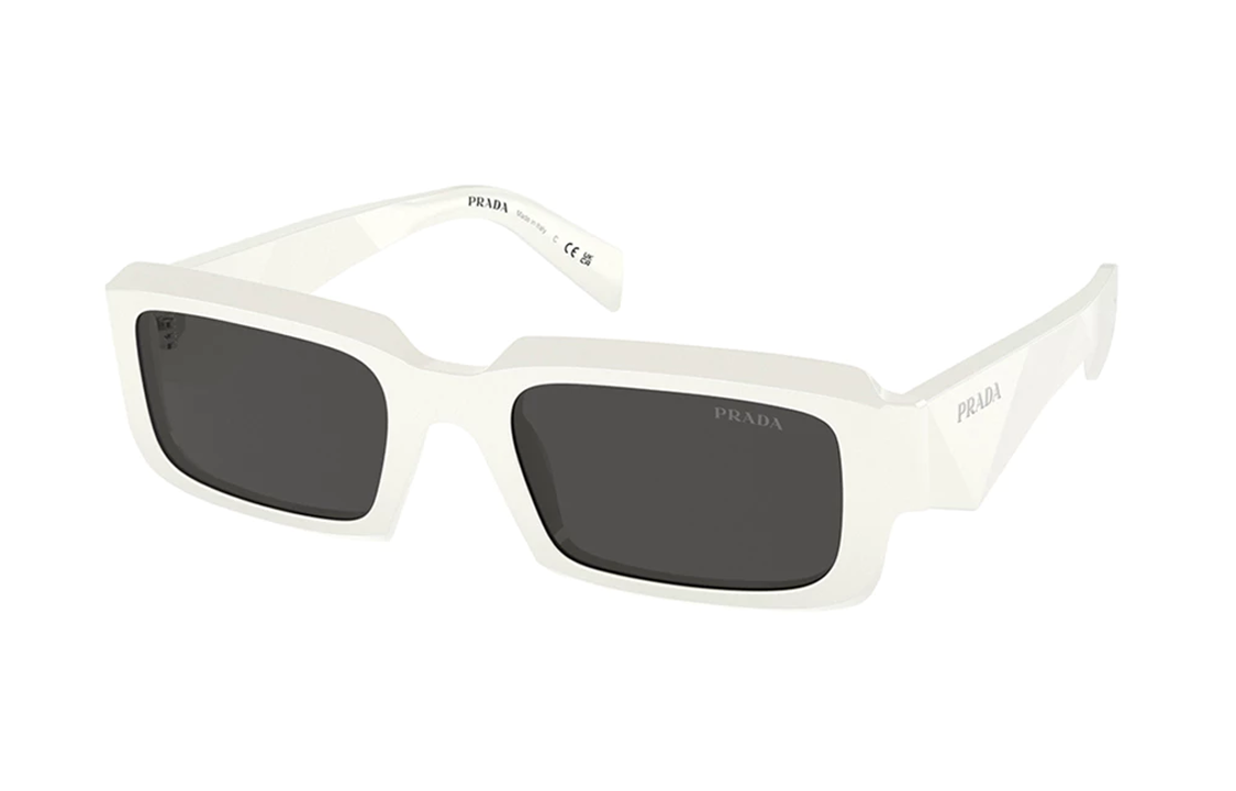 PRADA Rectangular Sunglasses Men's White