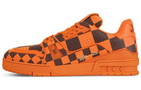 LOUIS VUITTON Lv Trainer Sneaker Damier Pop Orange