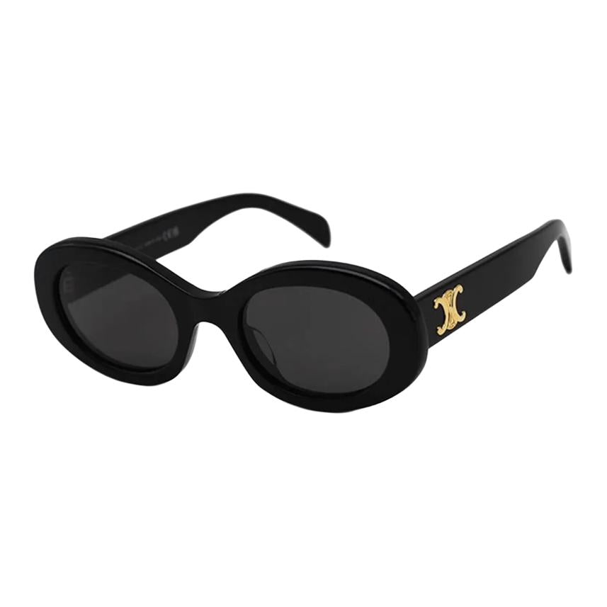 CELINE Oval Sunglasses Unisex Black
