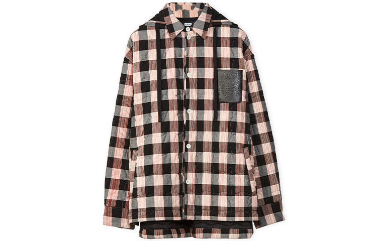 LOEWE Quilted Check Hooded Shirt