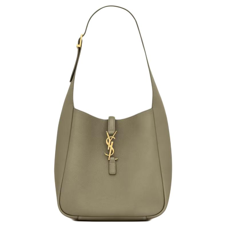 SAINT LAURENT LE5A7 Calfskin Shoulder Bag Small Size Women's Strong Moss