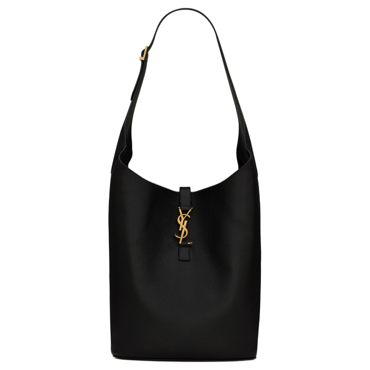 SAINT LAURENT LE5A7 Cow Leather Bucket Bag Handbag Shoulder Bag Regular Women's Black