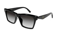 SAINT LAURENT Acetate Irregular Shape Sunglasses Unisex Black