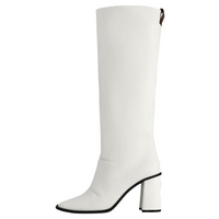 LOUIS VUITTON Berlin Knee-high Boots 8.5cm Women's White