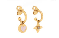 LOUIS VUITTON ICONIC Metal Earrings Women's Gold