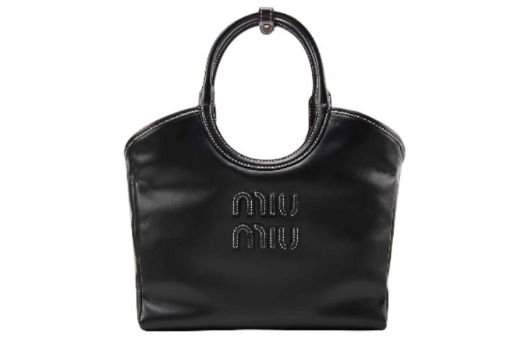 MIU MIU Leather Shoulder Bag Crossbody Bag Handbag Regular Women's Black