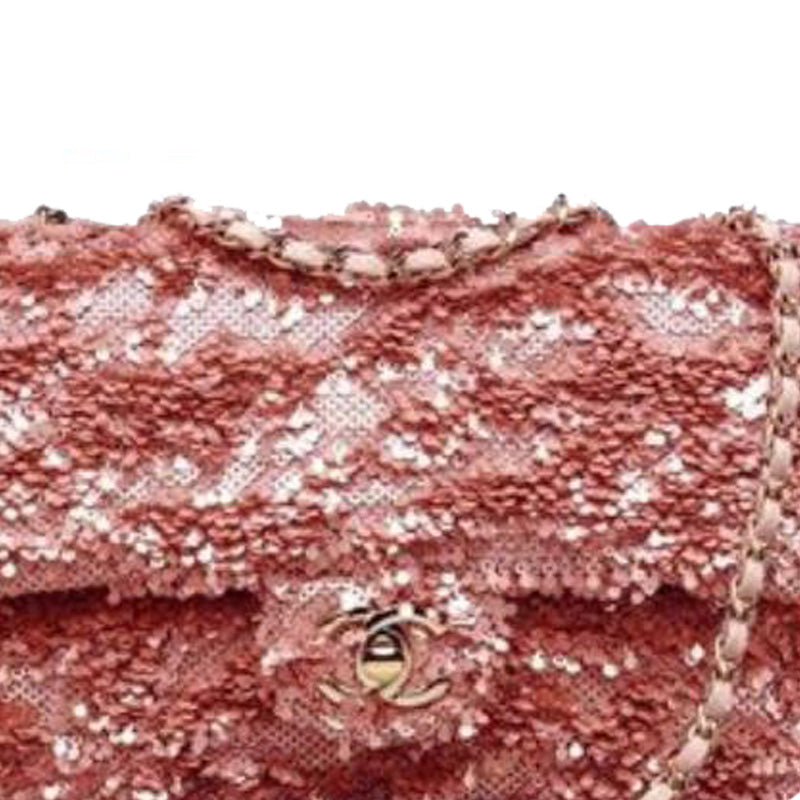 CHANEL Metal Flap Crossbody Bag Shoulder Bag Women's Rose Pink