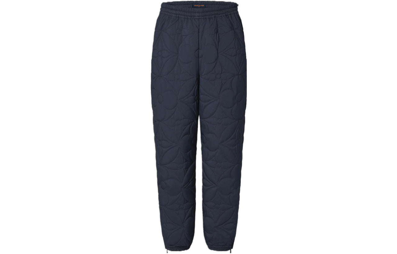 LOUIS VUITTON New Quarterly Products Of LV Knitted Sports Pants Men's Dark Blue