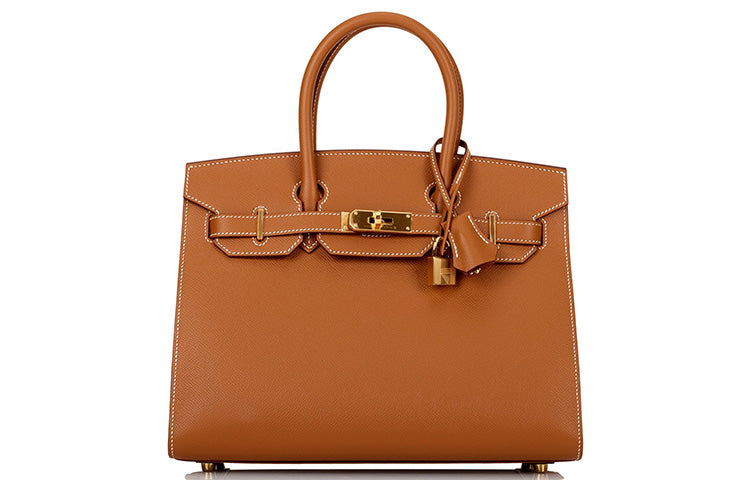 HERMES Birkin Epsom Leather Birkin Bag Handbags 30 Women's 37 Gold Gold