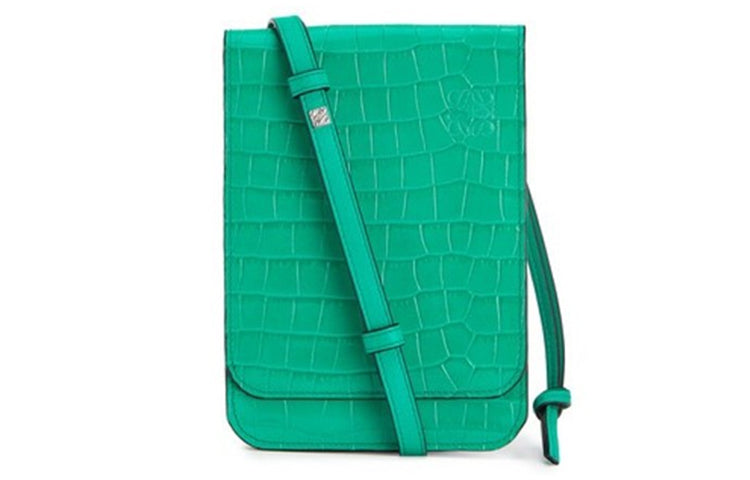LOEWE Crocodile Leather Camera Bags Crossbody Bags Women's Light Green