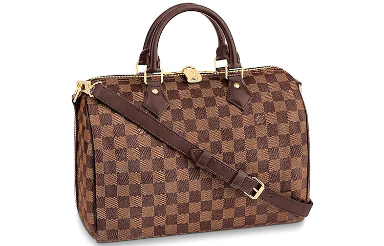 LOUIS VUITTON Speedy Canvas With Leather Trim Canvas Bag Pillow Bag Shoulder Bag Crossbody Bag Handbag 30 Women's Brown