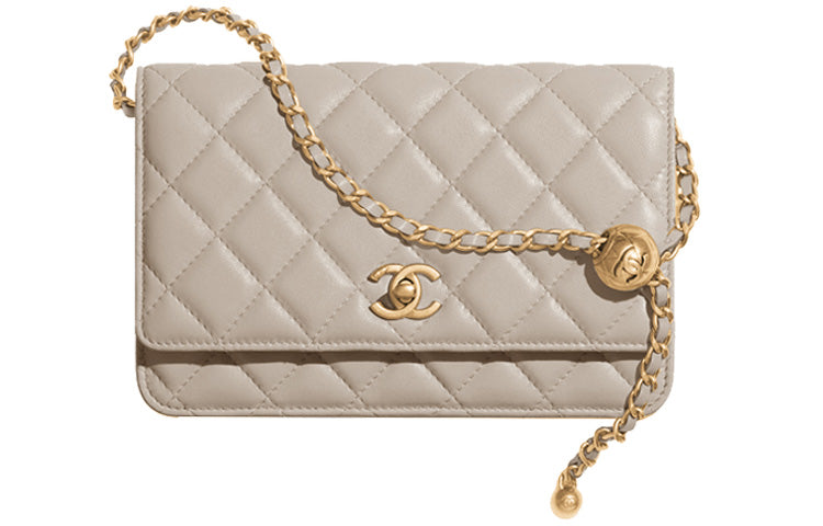 CHANEL WOC Smooth Lambskin Shoulder Bag, Crossbody Bag Mini Women's Light Purple