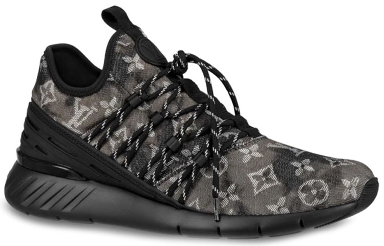 LOUIS VUITTON Fastlane Sneakers 'Black Monogram Denim'