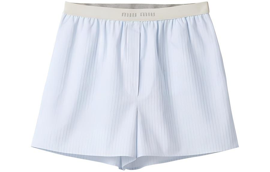 MIU MIU SS24 Casual Shorts Women's Sky Blue