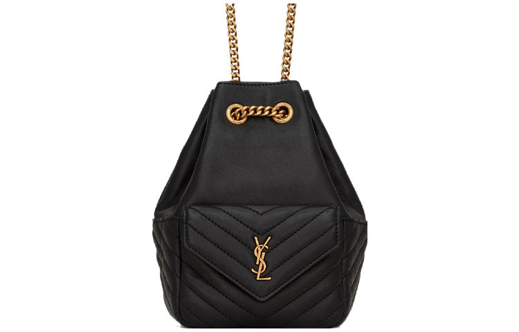 SAINT LAURENT Sheepskin Bucket Bag, Shoulder Bag, Crossbody Bag Mini Women's Black