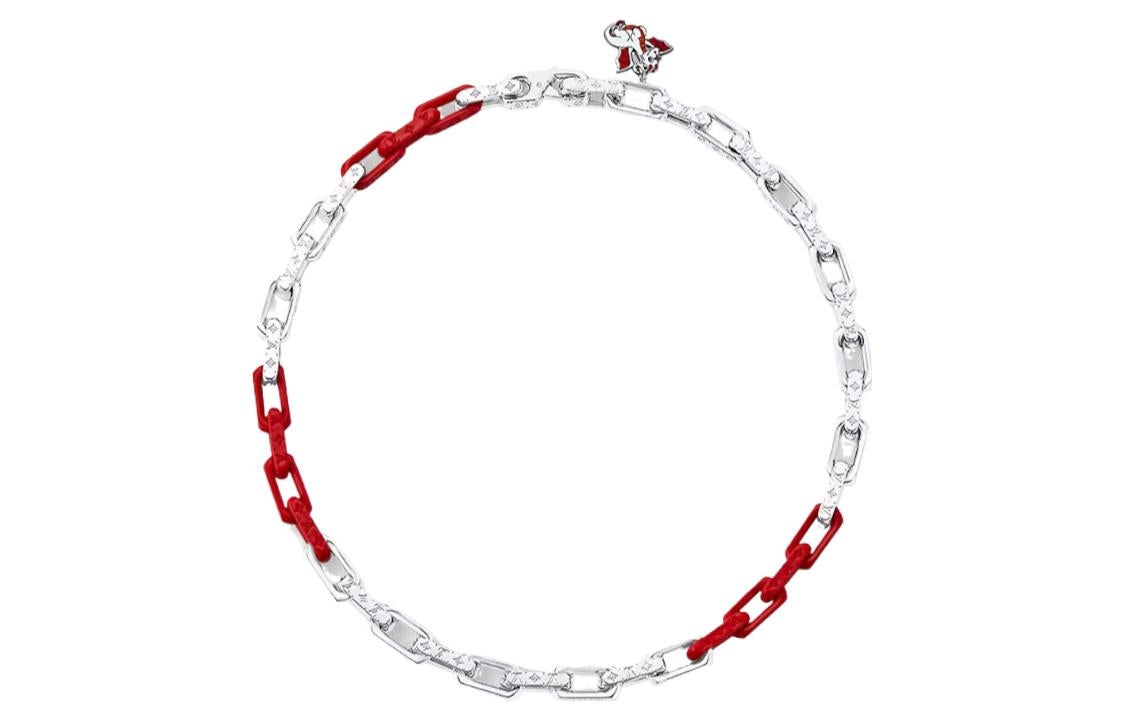 LOUIS VUITTON Stainless Steel Resin Plexiglass Bracelets Men's Silver