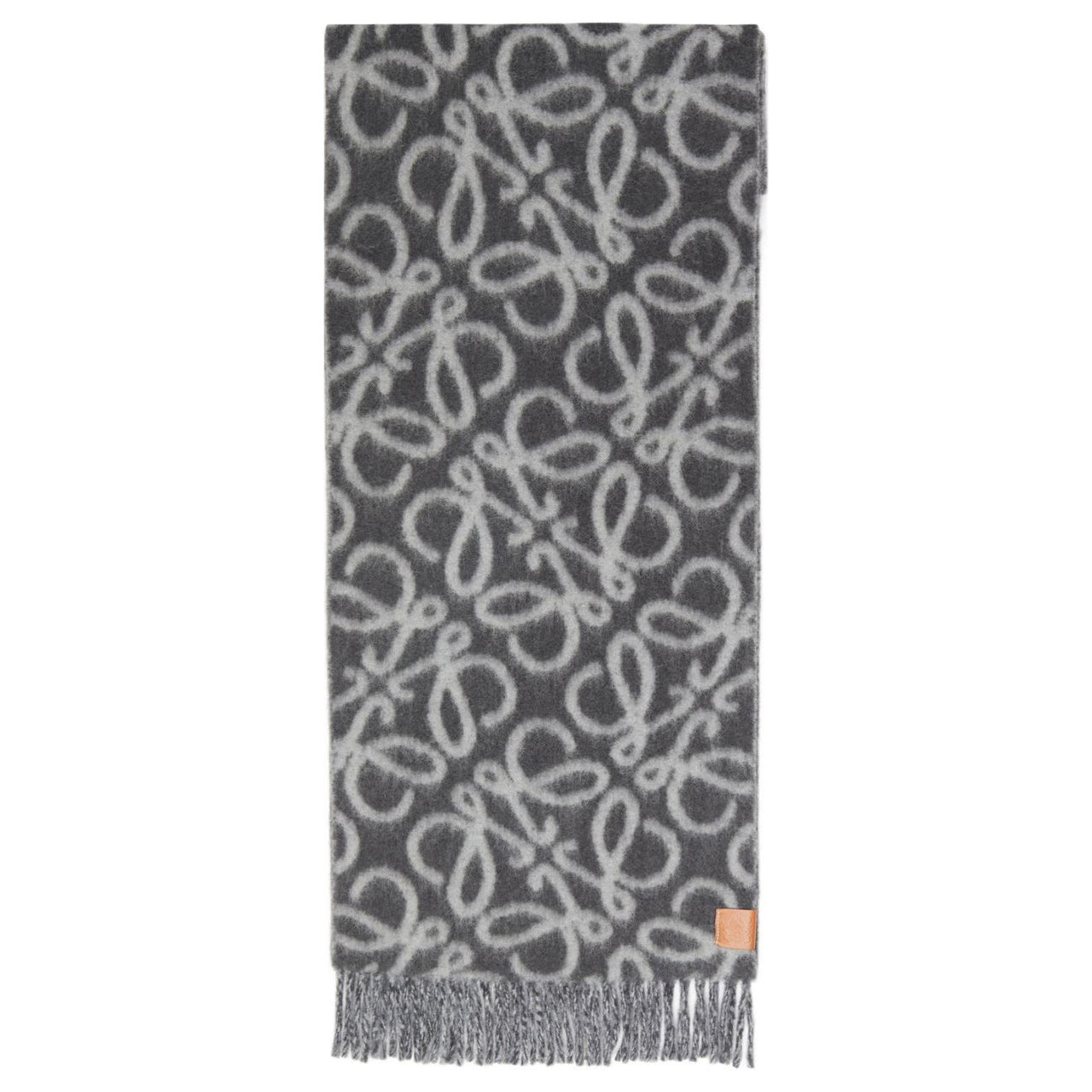 LOEWE Wool Knit Scarves Women's Gray