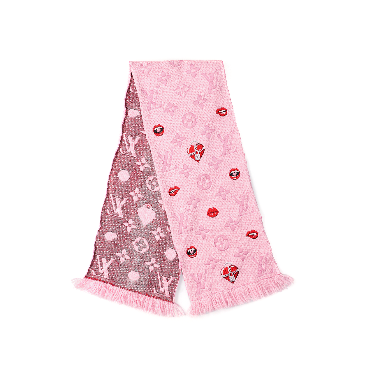 LOUIS VUITTON LOGOMANIA LUCKY MONOGRAM Knit Scarves Women's