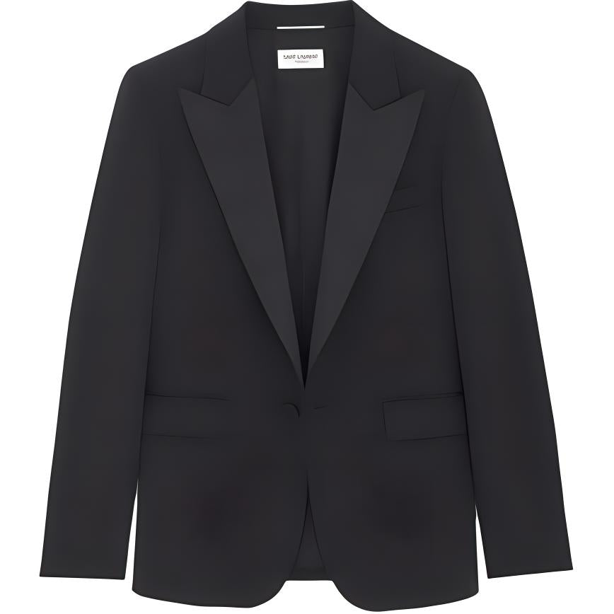 SAINT LAURENT FW23 Business Suit Coat Men's Black