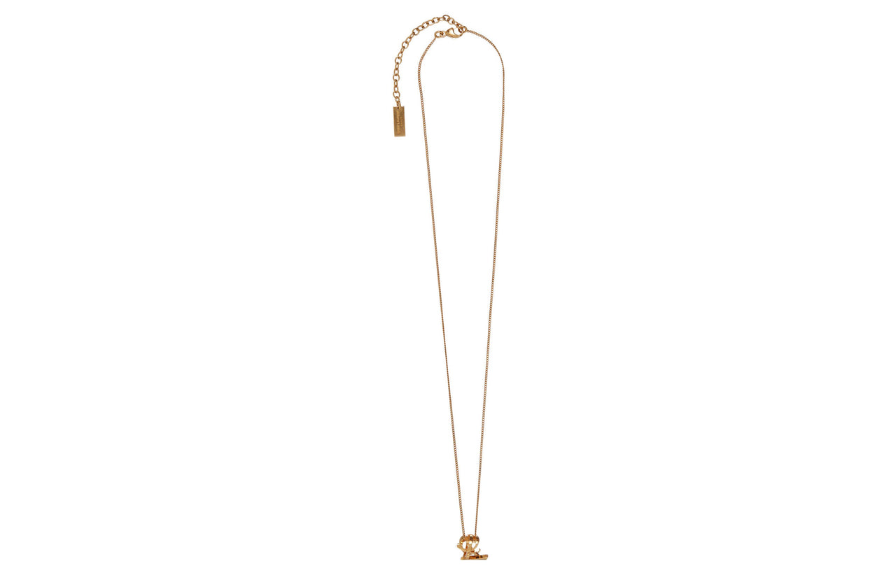 SAINT LAURENT Brass Necklaces Unisex Gold