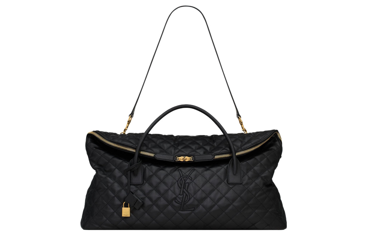 SAINT LAURENT Calfskin Portable One Shoulder Travel Bag, Shopping Bag Women's