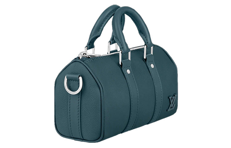 LOUIS VUITTON Keepall Aerogram Leather Monkey Bag, Crossbody Bag Unisex Blue