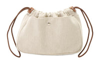 HERMES Garden Party Canvas With Calfskin Garden Bag Canvas Bag Insert Clutch Women's Beige