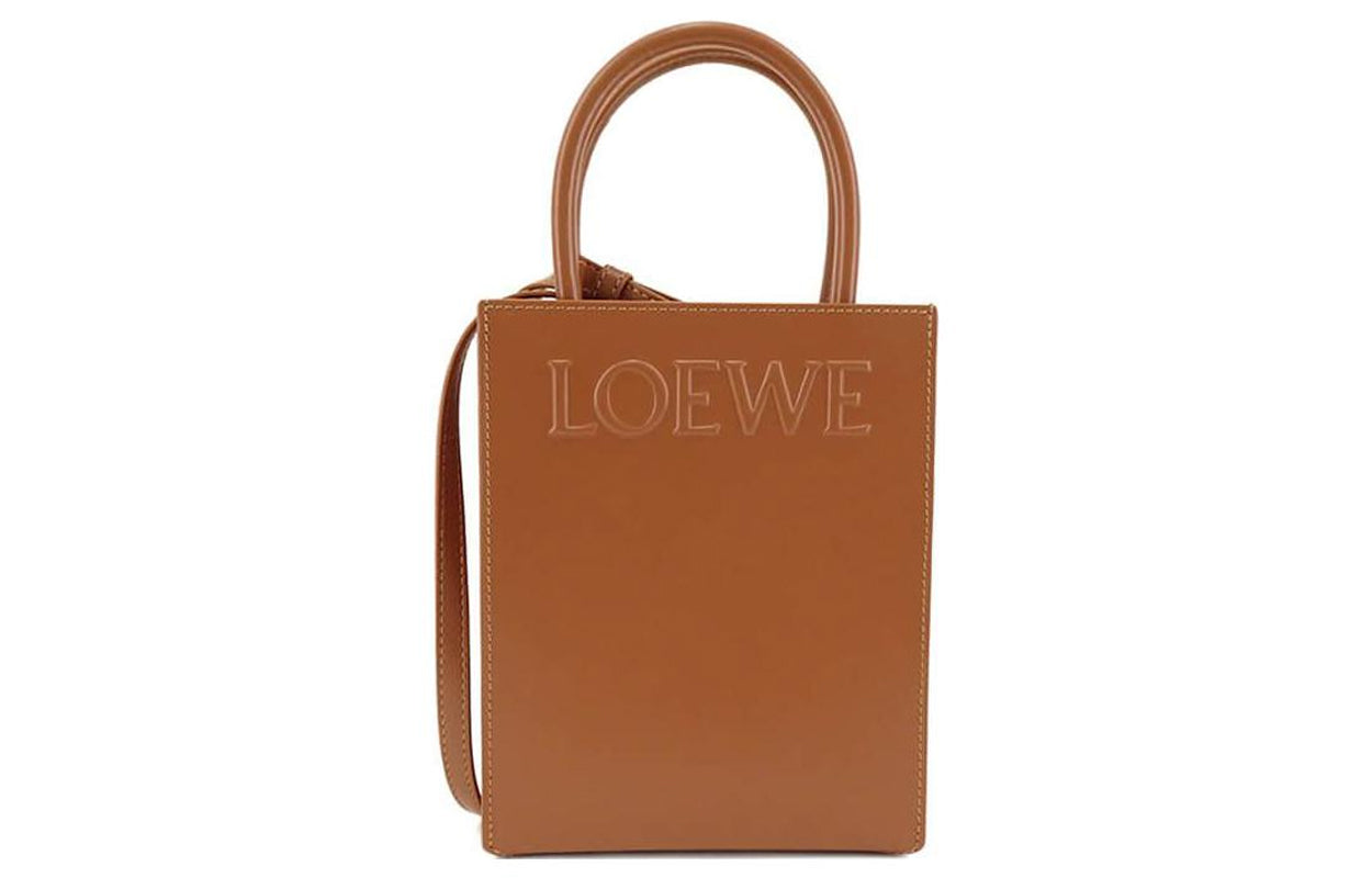 LOEWE Smooth Calf Leather Tote Bag, Shopping Bag, Handbag Regular Women's Brown