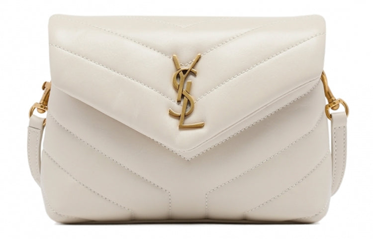 SAINT LAURENT LouLou Toy Logo Plaque Shoulder Bag