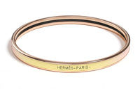 HERMES Gold-Plated Bangles Women's Yellow/Pink
