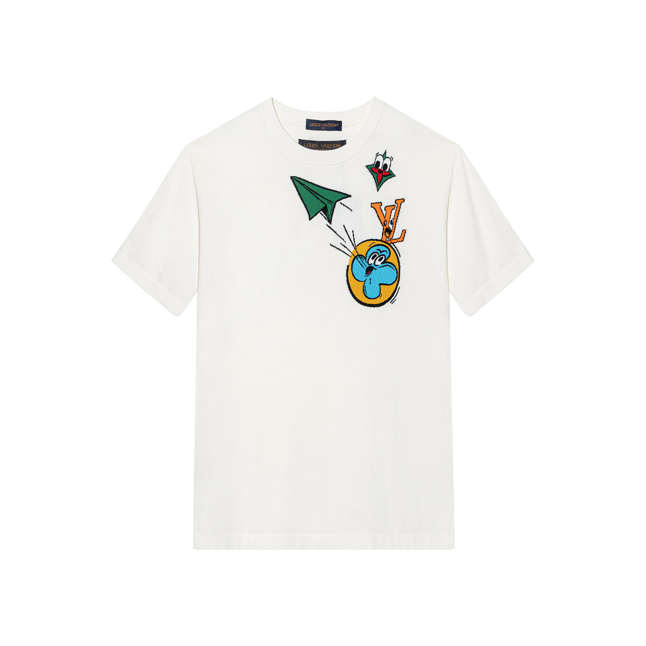 LOUIS VUITTON Monogram Comics Intarsia Short Sleeved Crewneck