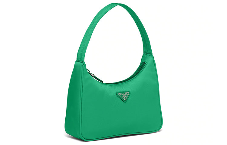 PRADA Hobo Nylon Shoulder Bag Handbag Shoulder Bag Women's Mint Green
