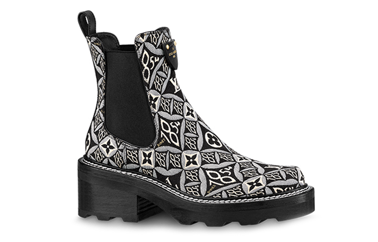 LOUIS VUITTON Beaubourg Ankle Chelsea Boots 'Black' Women's