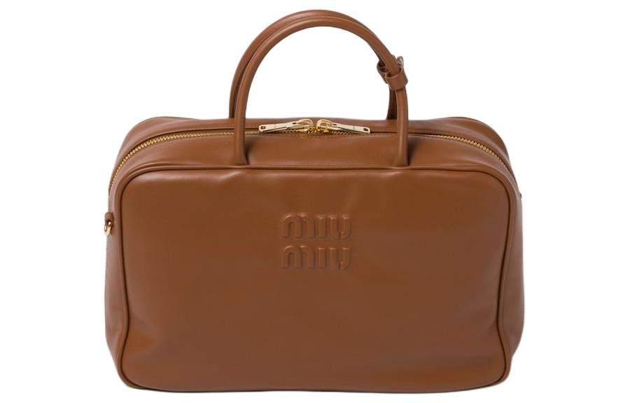MIU MIU Cow Leather Shoulder Bag, Crossbody Bag, Handbag Regular Women's Brown