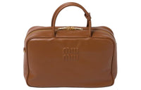 MIU MIU Cow Leather Shoulder Bag, Crossbody Bag, Handbag Regular Women's Brown