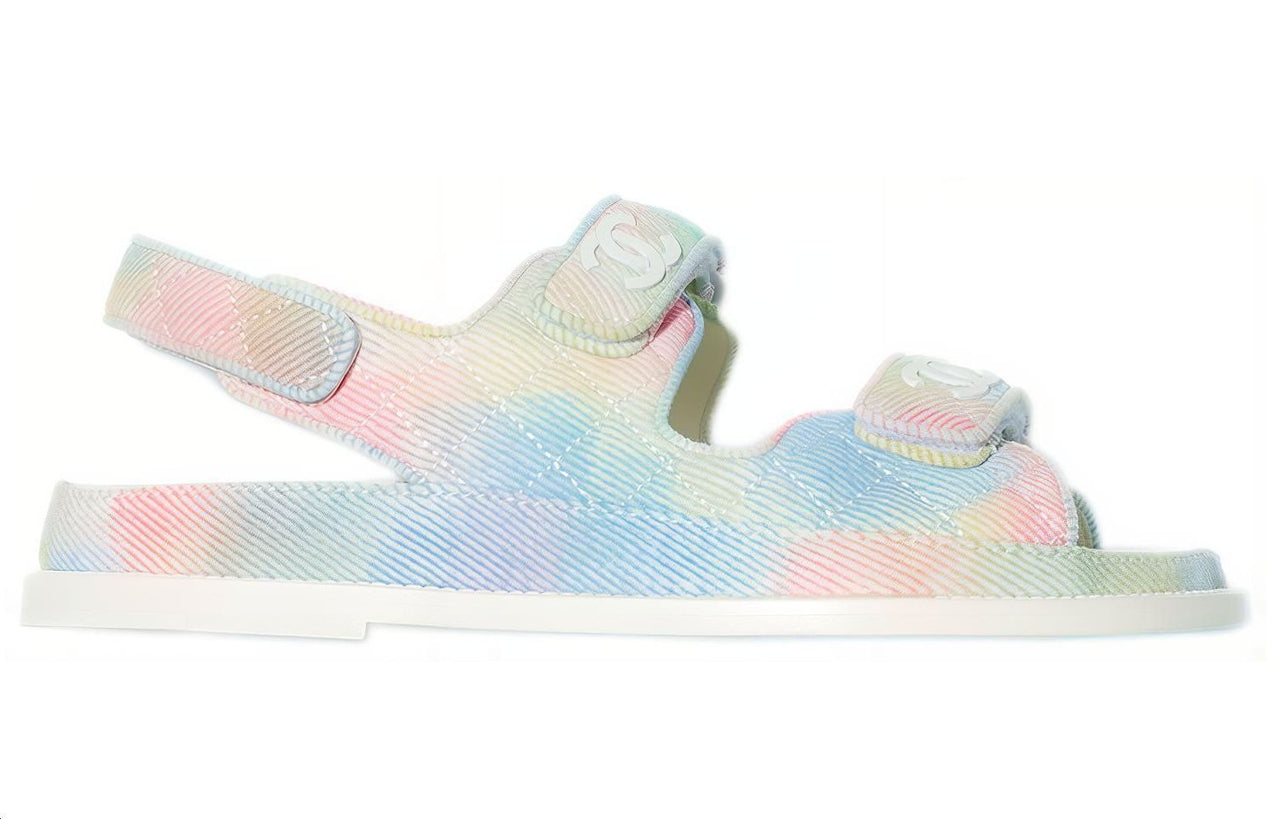 CHANEL Strap Sandals Women's Pink Blue
