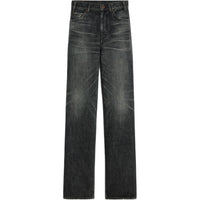 CELINE Kitty Jeans In Black Ice Rinse Wash Denim