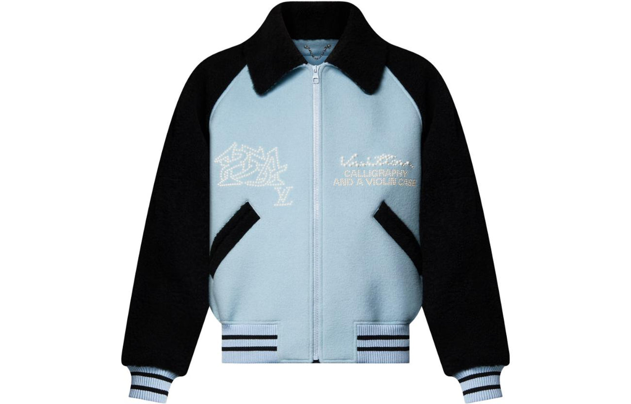 LOUIS VUITTON Shearling Wool Varsity Blouson